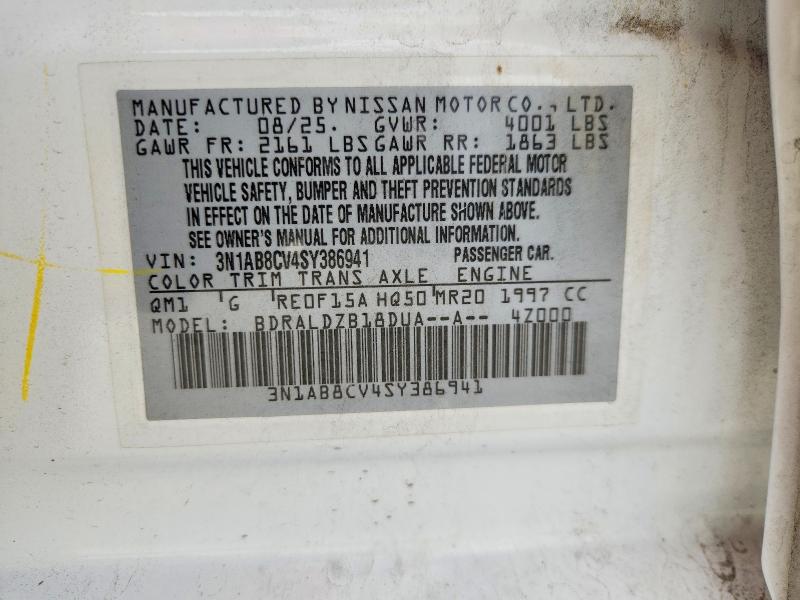 Aukcja sprzedaży 2025 Nissan Sentra, vin: 3N1AB8CV4SY386941, numer aukcji: 61797036