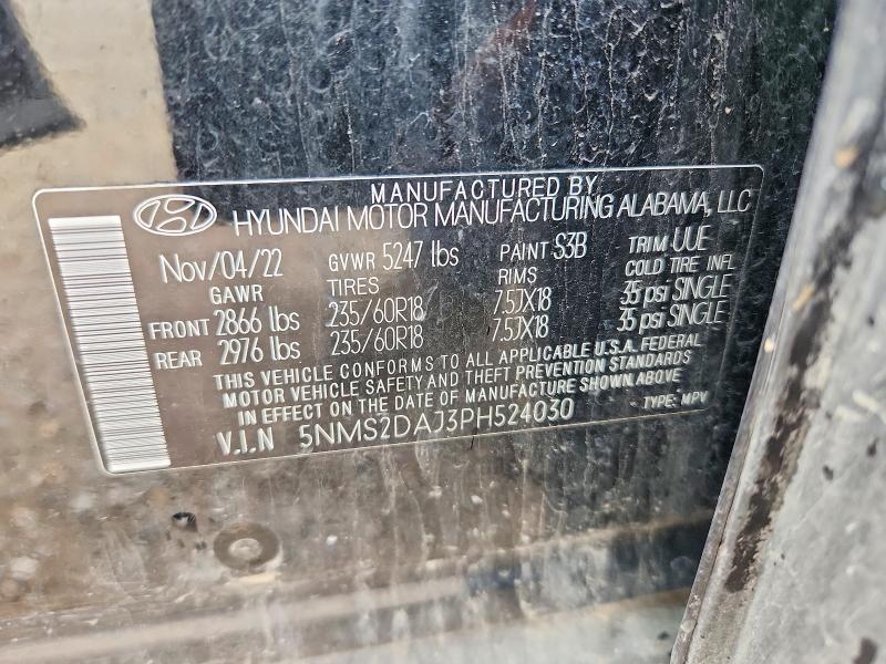Продаж на аукціоні авто 2023 Hyundai Santa Fe, vin: 5NMS2DAJ3PH524030, номер лоту: 61901026