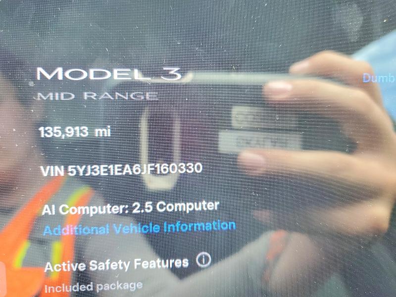 Продаж на аукціоні авто 2018 Tesla Model 3, vin: 5YJ3E1EA6JF160330, номер лоту: 60056736