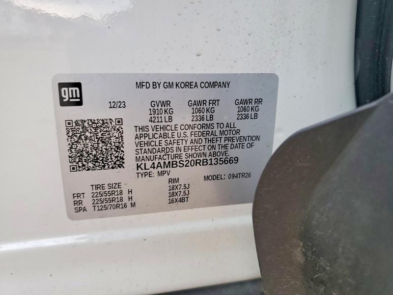 Продажа на аукционе авто 2024 Buick Encore Gx, vin: KL4AMBS20RB135669, номер лота: 59989946