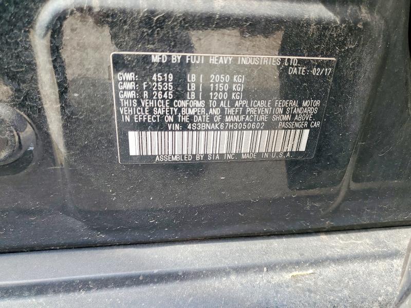 59617726 :رقم المزاد ، 4S3BNAK67H3050602 vin ، 2017 Subaru Legacy مزاد بيع