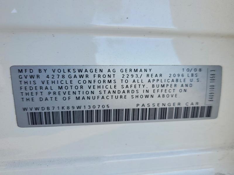 Продаж на аукціоні авто 2009 Volkswagen Rabbit, vin: WVWDB71K89W130705, номер лоту: 61627376
