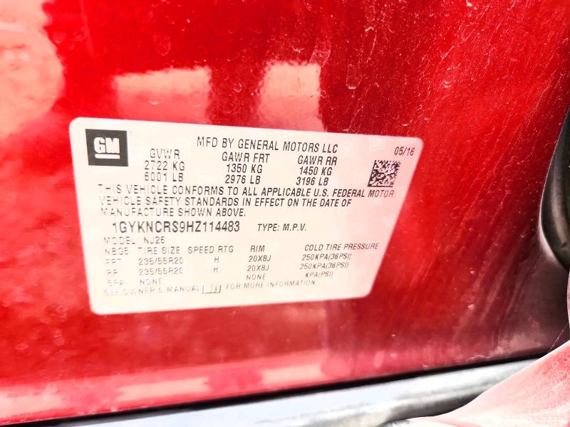 Aukcja sprzedaży 2017 Cadillac Xt5, vin: 1GYKNCRS9HZ114483, numer aukcji: 59625086