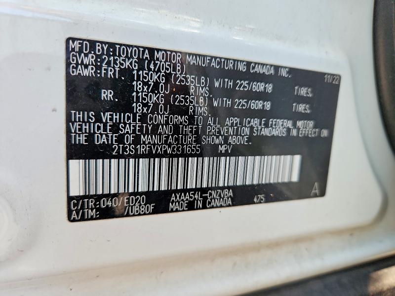 Продажа на аукционе авто 2023 Toyota Rav4, vin: 2T3S1RFVXPW331655, номер лота: 74514875