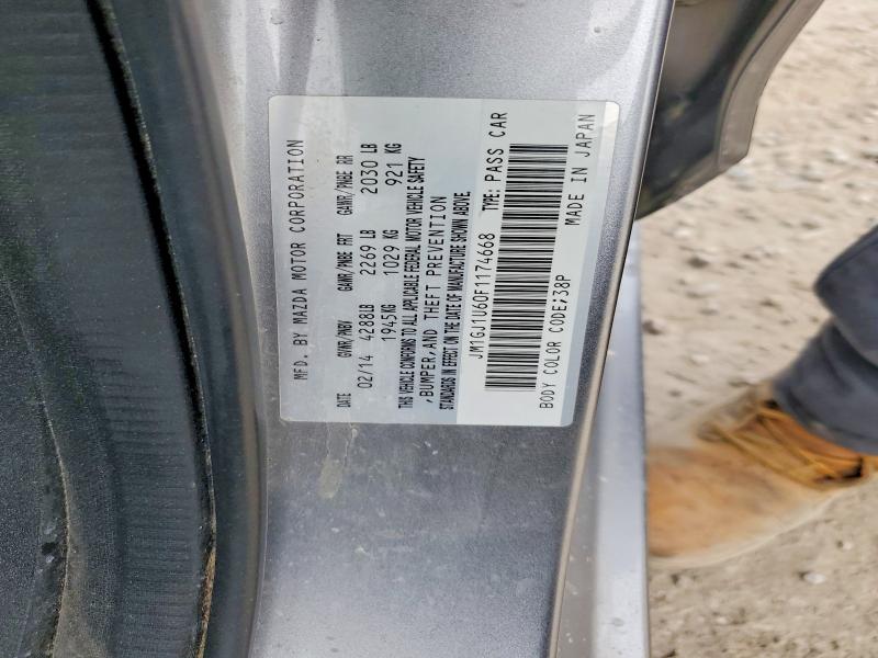 Aukcja sprzedaży 2015 Mazda 6, vin: JM1GJ1U60F1174668, numer aukcji: 59252306