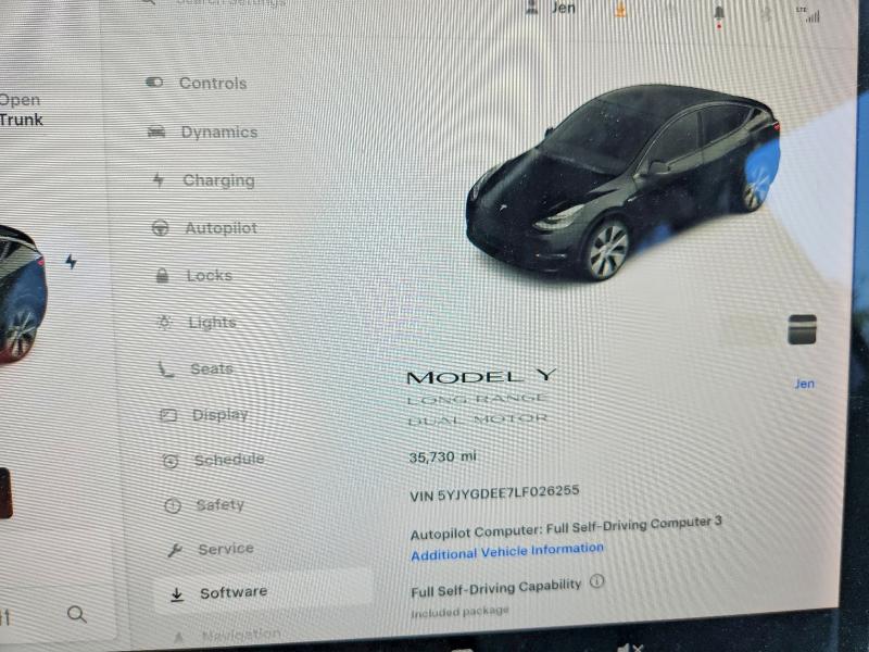 Aukcja sprzedaży 2020 Tesla Model Y, vin: 5YJYGDEE7LF026255, numer aukcji: 58941536