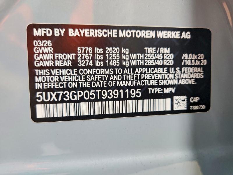 59359926 :رقم المزاد ، 5UX73GP05T9391195 vin ، 2026 Bmw X3 مزاد بيع