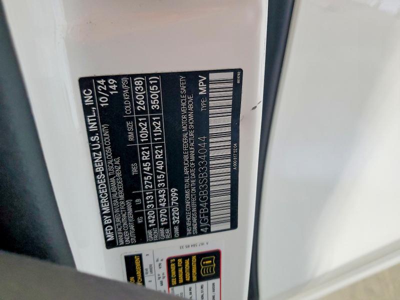 61018336 :رقم المزاد ، 4JGFB4GB3SB334044 vin ، 2025 Mercedes-benz Gle مزاد بيع