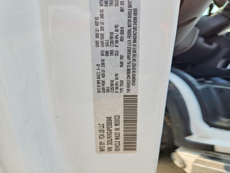 61429406 :رقم المزاد ، 3C6LRVVG4PE565849 vin ، 2023 Ram Promaster 2500 مزاد بيع