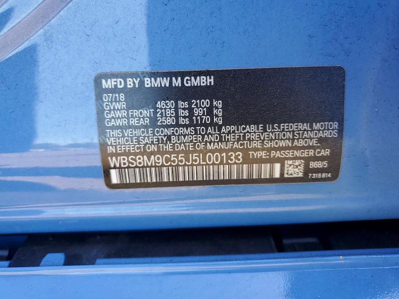 Aukcja sprzedaży 2018 Bmw M3, vin: WBS8M9C55J5L00133, numer aukcji: 61572866