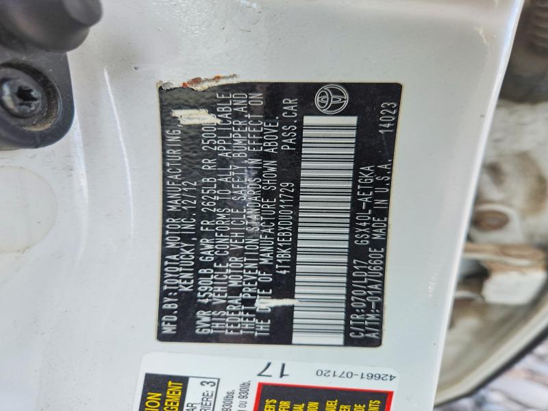 2013 Toyota Avalon მანქანა იყიდება აუქციონზე, vin: 4T1BK1EBXDU011729, აუქციონის ნომერი: 61707056