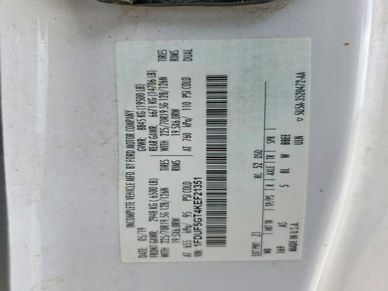 Продаж на аукціоні авто 2019 Ford F550, vin: 1FDUF5GT4KEF21351, номер лоту: 60523896