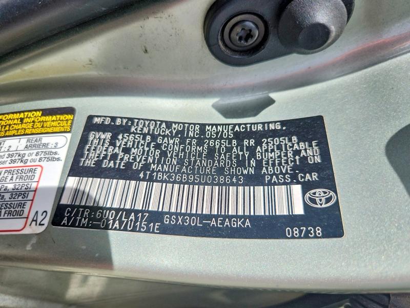 Продаж на аукціоні авто 2005 Toyota Avalon, vin: 4T1BK36B95U038643, номер лоту: 60926476