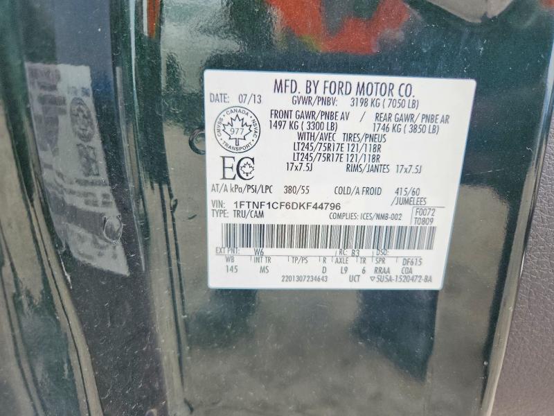 Продажа на аукционе авто 2013 Ford F150, vin: 1FTNF1CF6DKF44796, номер лота: 62561306