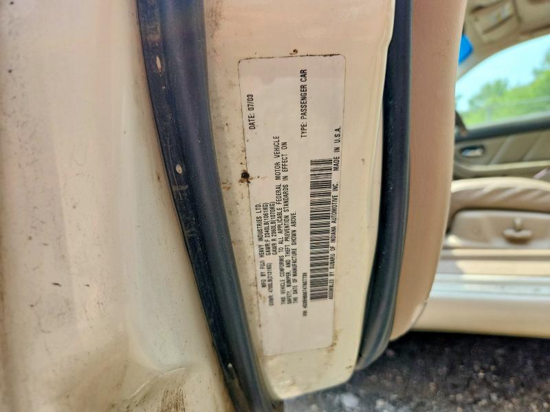 Продажа на аукционе авто 2004 Subaru Legacy, vin: 4S3BH806747607739, номер лота: 60497266
