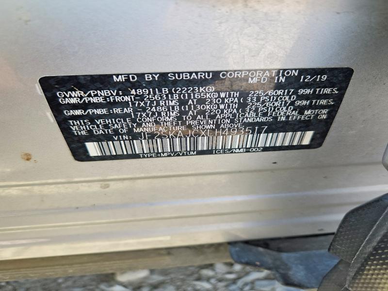 Продажа на аукционе авто 2020 Subaru Forester, vin: JF2SKAJCXLH493517, номер лота: 62220216