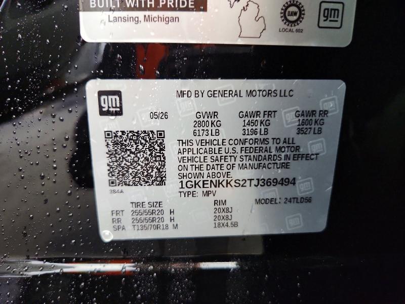 2026 Gmc Acadia მანქანა იყიდება აუქციონზე, vin: 1GKENKKS2TJ369494, აუქციონის ნომერი: 62737336