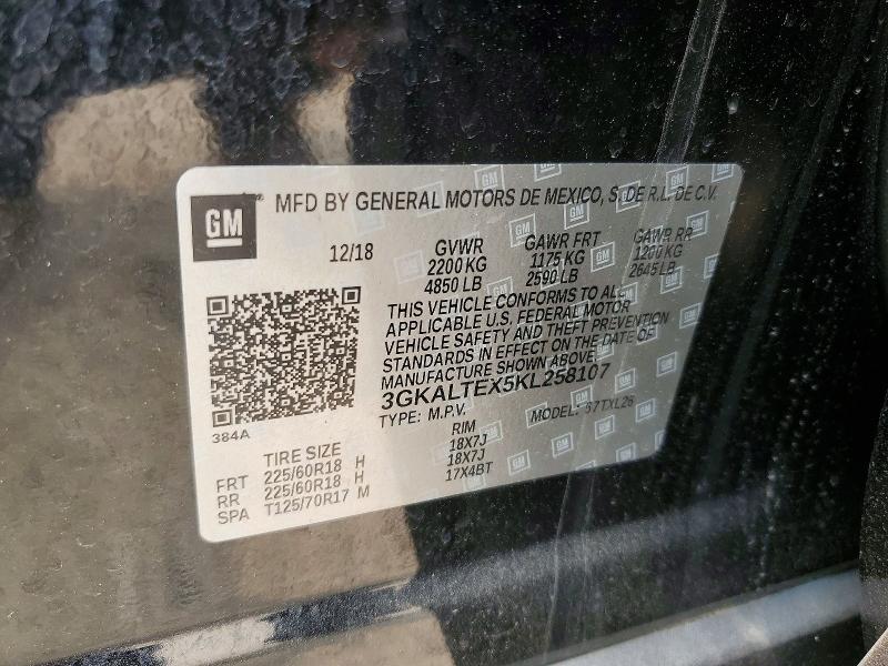 Aukcja sprzedaży 2019 Gmc Terrain, vin: 3GKALTEX5KL258107, numer aukcji: 61001736