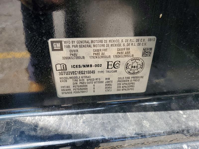 Aukcja sprzedaży 2014 Gmc Sierra, vin: 3GTU2VEC1EG218849, numer aukcji: 61346826