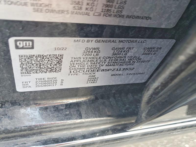 62205306 :رقم المزاد ، 1GCUDEE85PZ113532 vin ، 2023 Chevrolet Silverado مزاد بيع