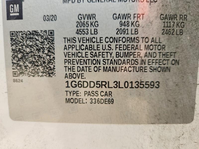 Продажа на аукционе авто 2020 Cadillac Ct4-v, vin: 1G6DD5RL3L0135593, номер лота: 60184406