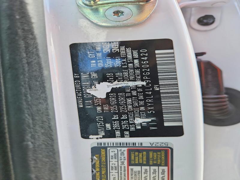 62651266 :رقم المزاد ، 5XYRL4LC9PG206420 vin ، 2023 Kia Sorento مزاد بيع