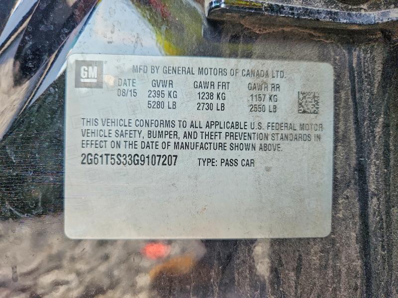60021496 :رقم المزاد ، 2G61T5S33G9107207 vin ، 2016 Cadillac Xts مزاد بيع
