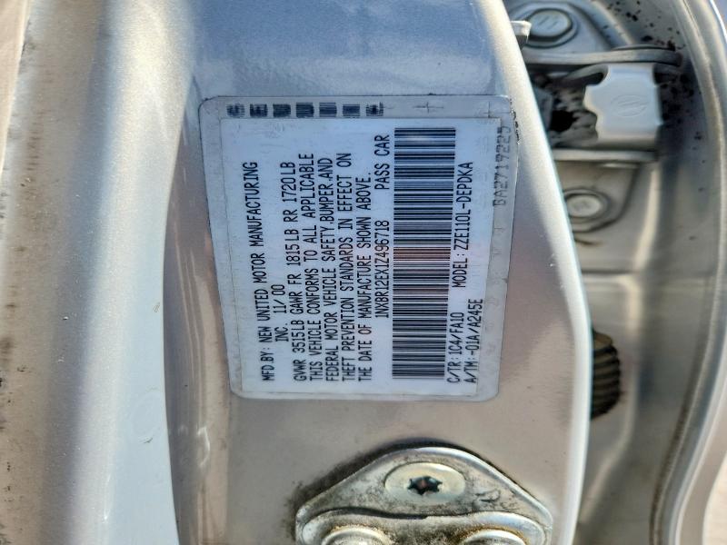 Продажа на аукционе авто 2001 Toyota Corolla, vin: 1NXBR12EX1Z496718, номер лота: 59894826