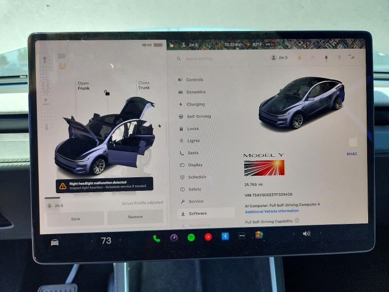 60014786 :رقم المزاد ، 7SAYGDEE5TF329439 vin ، 2026 Tesla Model Y مزاد بيع
