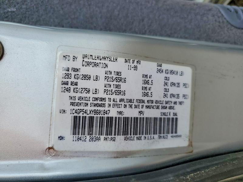 Продаж на аукціоні авто 2000 Chrysler Town & Country, vin: 1C4GP54LXYB601847, номер лоту: 61881296