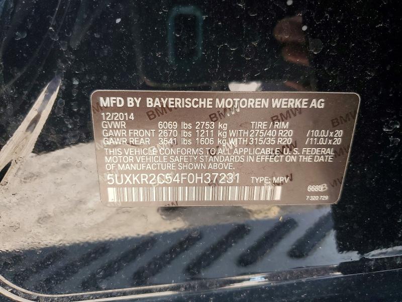 2015 Bmw X5 მანქანა იყიდება აუქციონზე, vin: 5UXKR2C54F0H37231, აუქციონის ნომერი: 59908346