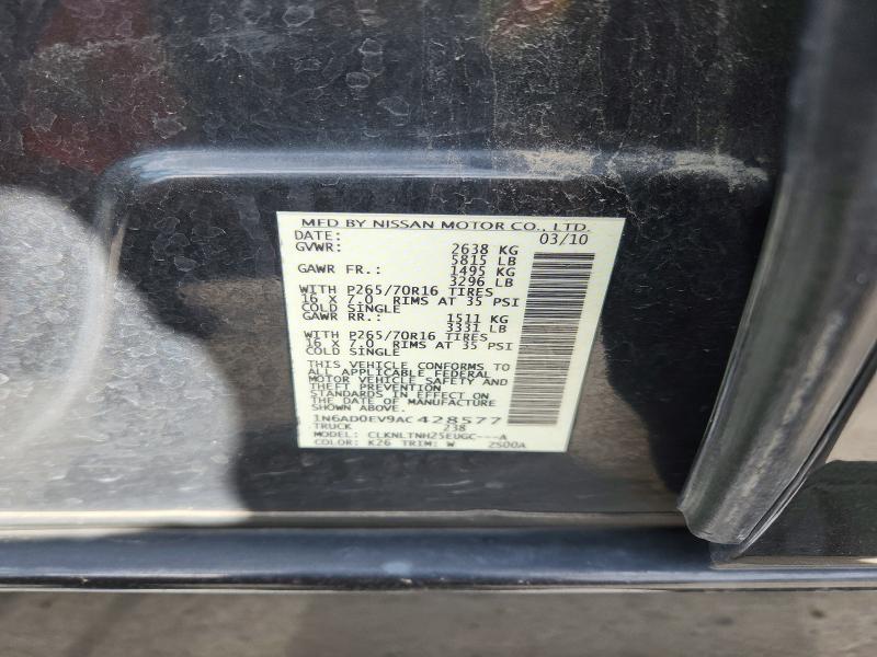 2010 Nissan Frontier მანქანა იყიდება აუქციონზე, vin: 1N6AD0EV9AC428577, აუქციონის ნომერი: 60417256