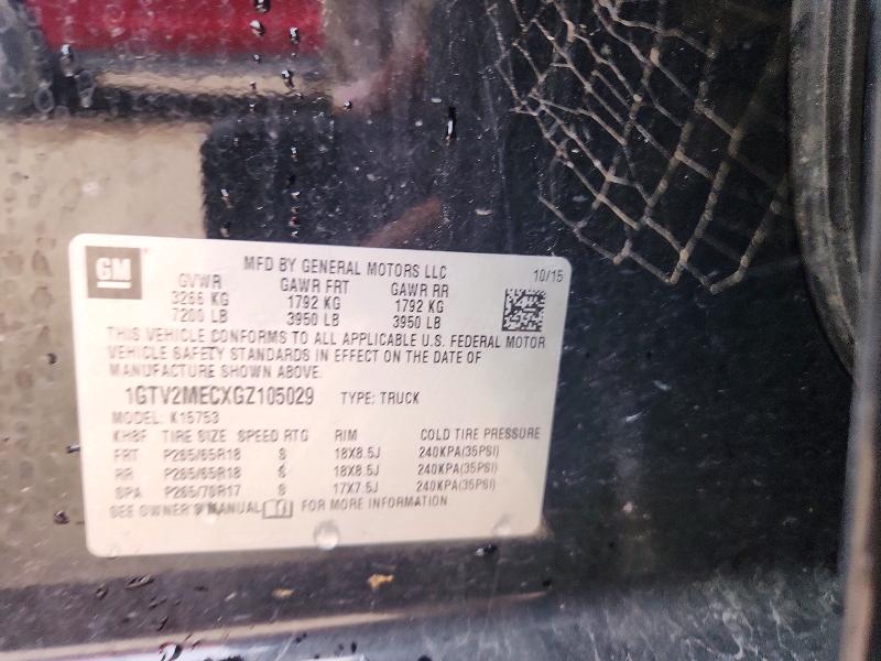 Aukcja sprzedaży 2016 Gmc Sierra, vin: 1GTV2MECXGZ105029, numer aukcji: 63201776