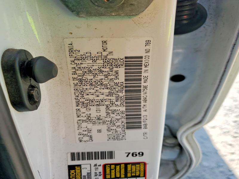 2012 Toyota Tacoma მანქანა იყიდება აუქციონზე, vin: 3TMJU4GN4CM138109, აუქციონის ნომერი: 60689206