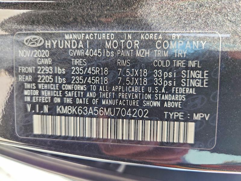 Продаж на аукціоні авто 2021 Hyundai Kona, vin: KM8K63A56MU704202, номер лоту: 58871506