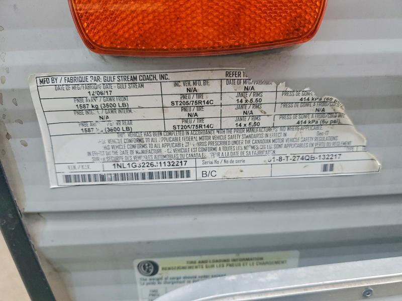 2018 Gulf Stream Conquest 298 Bds მანქანა იყიდება აუქციონზე, vin: 1NL1G3226J1132217, აუქციონის ნომერი: 60977706