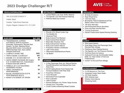 Продажа на аукционе авто 2023 Dodge Challenger, vin: 2C3CDZBT2PH610117, номер лота: 62950196