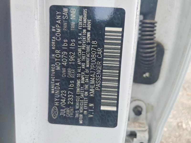 59104616 :رقم المزاد ، KMHLM4AJ7PU080718 vin ، 2023 Hyundai Elantra مزاد بيع