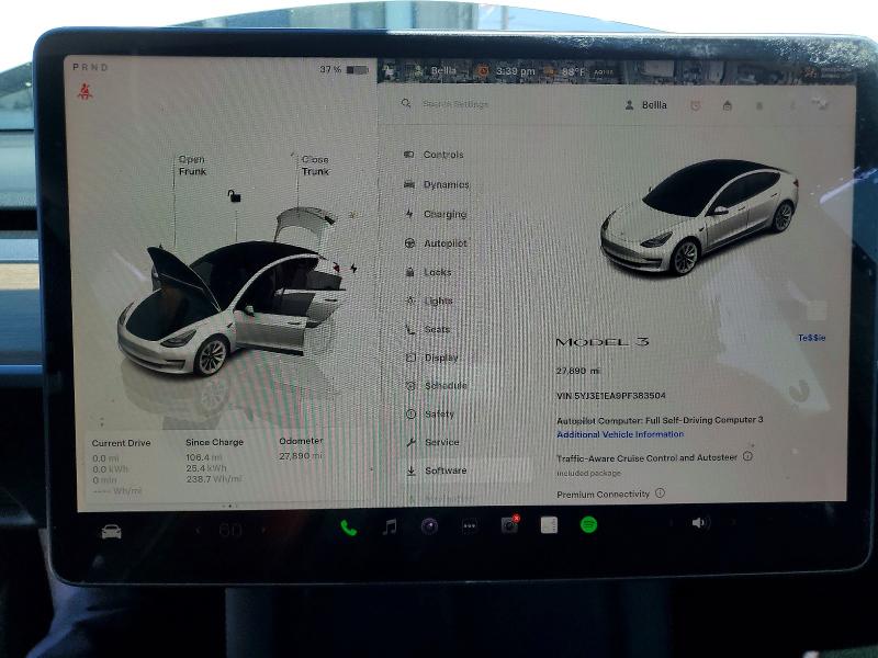 Продаж на аукціоні авто 2023 Tesla Model 3, vin: 5YJ3E1EA9PF383504, номер лоту: 60801586