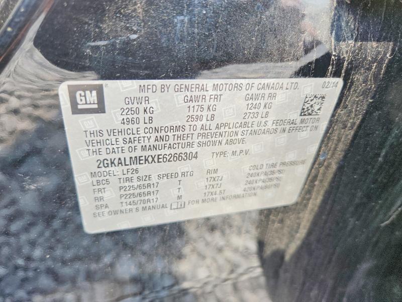 2014 Gmc Terrain მანქანა იყიდება აუქციონზე, vin: 2GKALMEKXE6266304, აუქციონის ნომერი: 61181146
