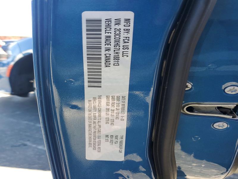 62478346 :رقم المزاد ، 2C3CDXHG7LH188113 vin ، 2020 Dodge Charger مزاد بيع