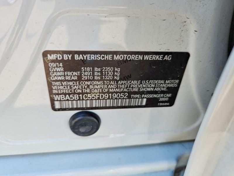 62843836 :رقم المزاد ، WBA5B1C55FD919052 vin ، 2015 Bmw 535 مزاد بيع