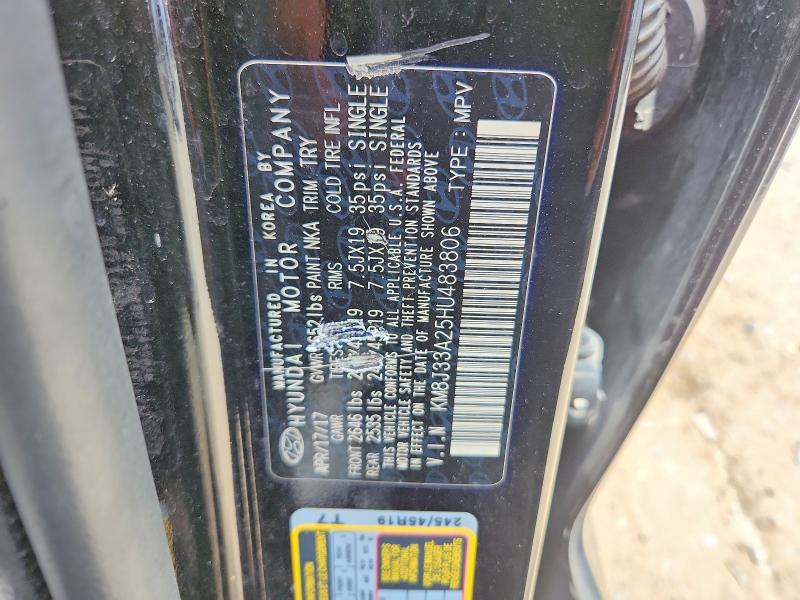 Aukcja sprzedaży 2017 Hyundai Tucson, vin: KM8J33A25HU483806, numer aukcji: 63598216