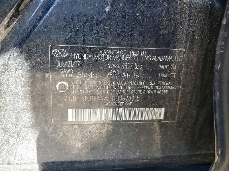 Продаж на аукціоні авто 2018 Hyundai Sonata, vin: 5NPE34AF8JH628318, номер лоту: 58616246