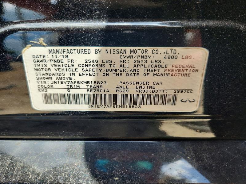 Продажа на аукционе авто 2019 Infiniti Q50, vin: JN1EV7AP6KM515823, номер лота: 61361946