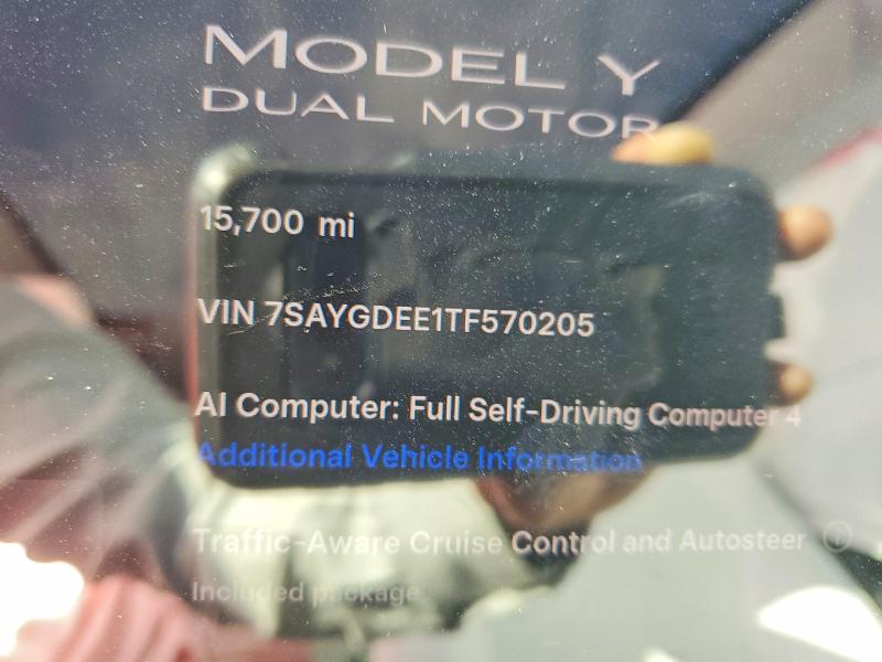 Aukcja sprzedaży 2026 Tesla Model Y, vin: 7SAYGDEE1TF570205, numer aukcji: 62008496