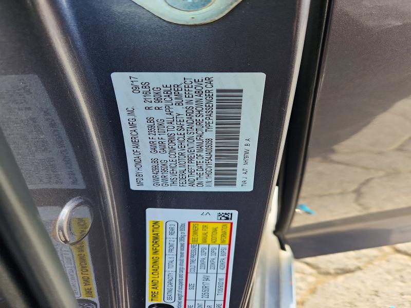Aukcja sprzedaży 2018 Honda Accord, vin: 1HGCV1F54JA005058, numer aukcji: 61249626