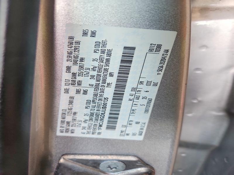 Aukcja sprzedaży 2018 Ford Escape, vin: 1FMCU9GD8JUB06135, numer aukcji: 59402696