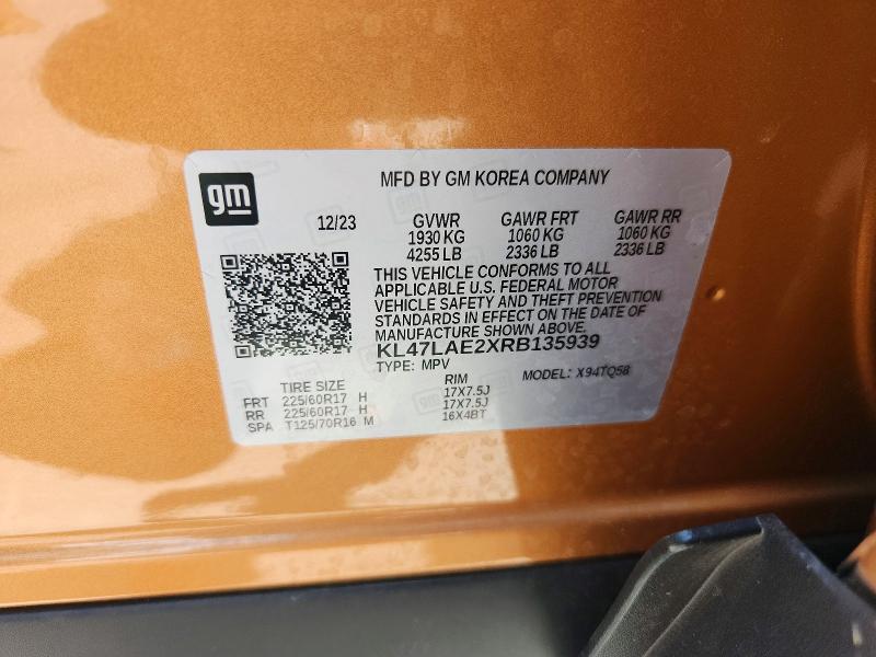 2024 Buick Envista მანქანა იყიდება აუქციონზე, vin: KL47LAE2XRB135939, აუქციონის ნომერი: 61187966