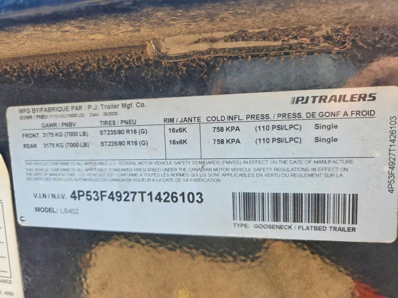 Продажа на аукционе авто 2026 Pj Unknown, vin: 4P53F4927T1426103, номер лота: 59710166